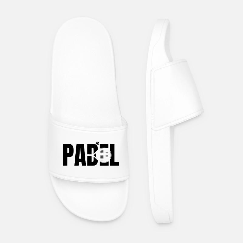 Padel - Men’s Pool Sliders - white
