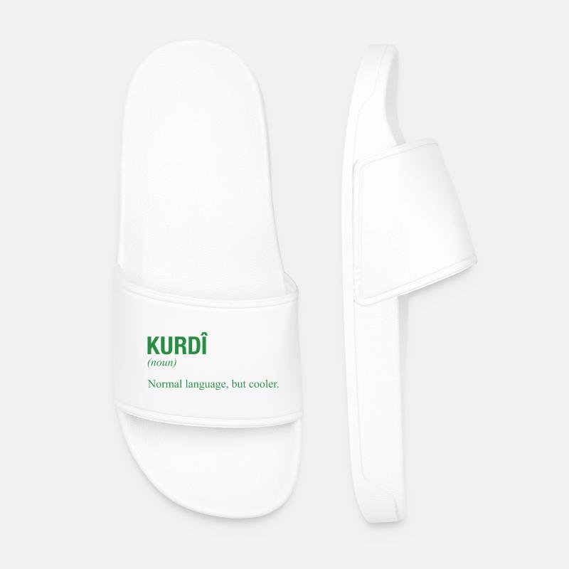 Kurdish language Kurdistan - Männer Badelatschen - Weiß