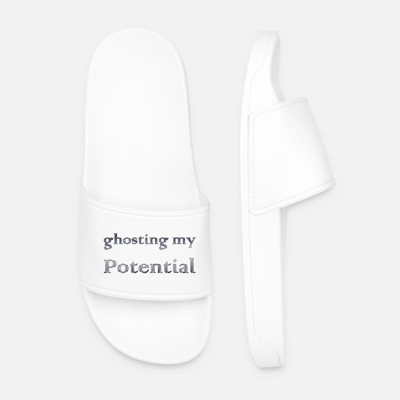ghosting my potential - Männer Badelatschen - Weiß