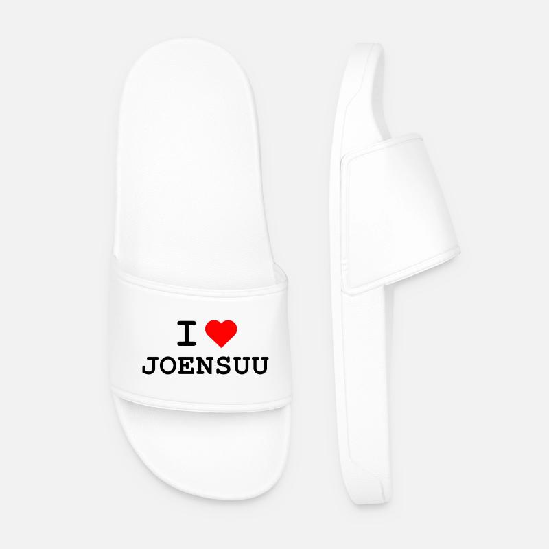 I love Joensuu - Men’s Pool Sliders - white