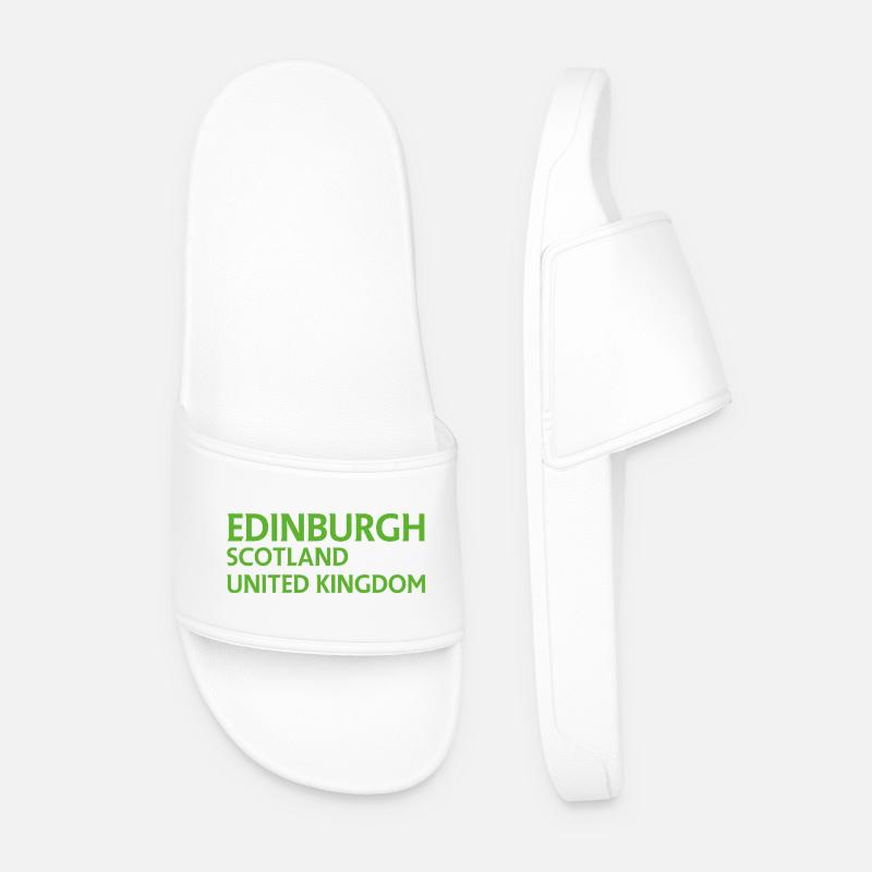 Edinburgh – Schottland Textdesign - Männer Badelatschen - Weiß