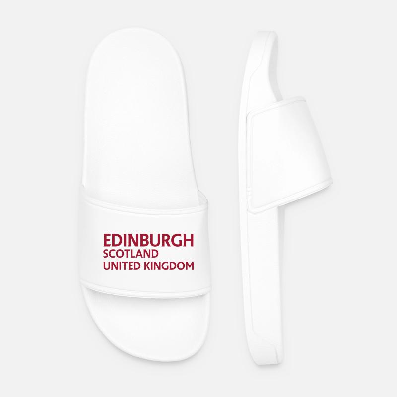 Edinburgh – Schottland Textdesign - Männer Badelatschen - Weiß