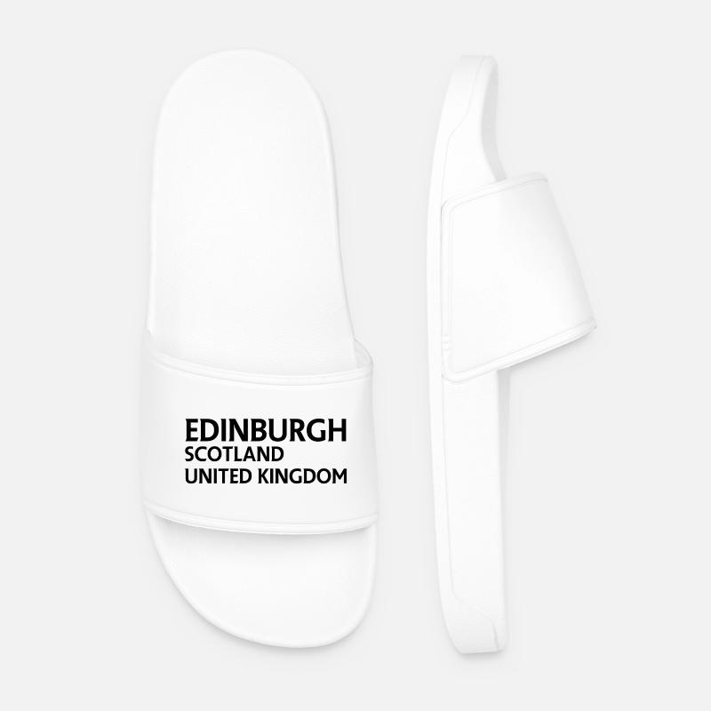 Edinburgh – Schottland Textdesign - Männer Badelatschen - Weiß