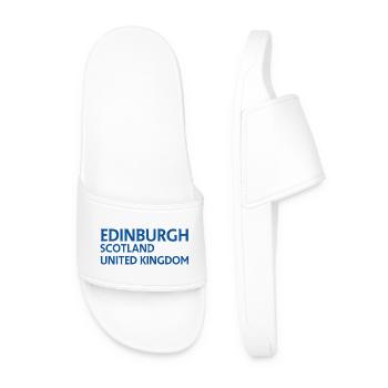 Edinburgh – Scotland Textdesign - Men’s Pool Sliders - white - Front