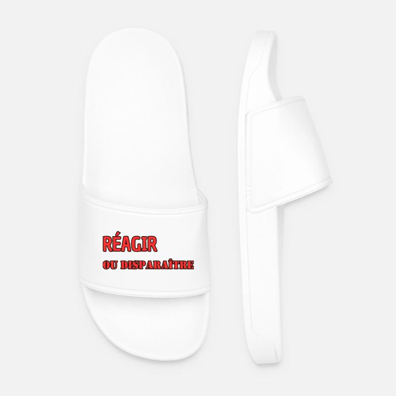 Reagieren oder verschwinden - Männer Badelatschen - Weiß