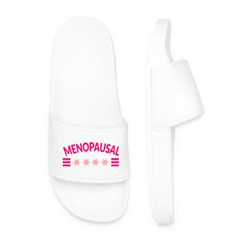Menopause Menopausal Women - Men’s Pool Sliders - white - Front