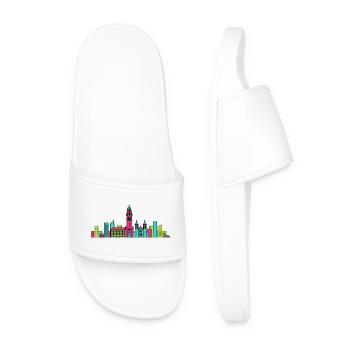 Charleroi City Skyline Belfry Modern Line Art - Claquettes Homme - blanc - Devant