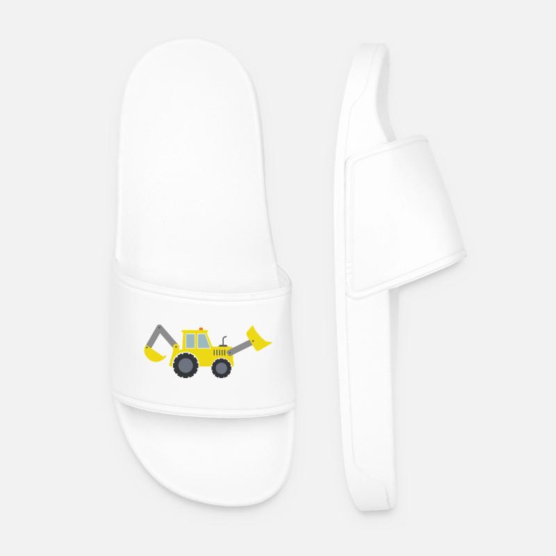 Baggerlader - Männer Badelatschen - Weiß