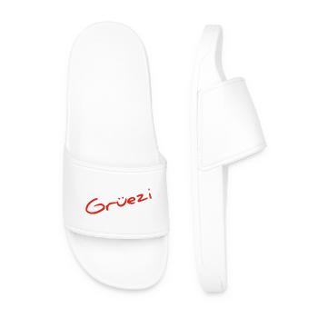 Grüezi - Hopp Schwiiz - Schweiz - Switzerland - Men’s Pool Sliders - white - Front
