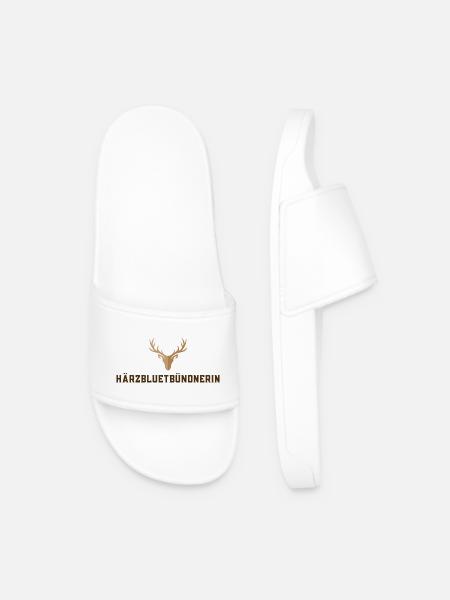 Härzbluetgraubünden - Men’s Pool Sliders - white