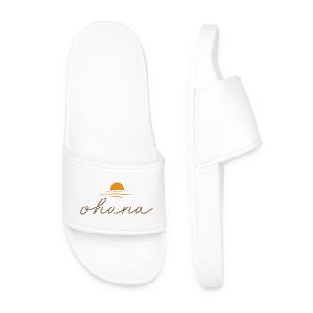 Ohana Aesthetic Shirt – Minimal Sunset Family Desi - Männer Badelatschen - Weiß - Vorne