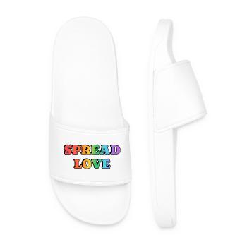 Spread Love Rainbow Fette Typografie - Männer Badelatschen - Weiß - Vorne