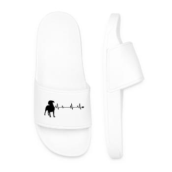 Dog - Men’s Pool Sliders - white - Front