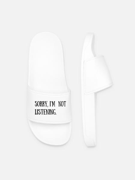 Funny Sarcastic Cool Quotes - Men’s Pool Sliders - white