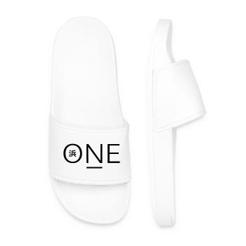 ONE-Logo - Männer Badelatschen - Weiß - Vorne