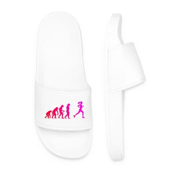 Marathon running gift idea for the runner - Men’s Pool Sliders - white - Front