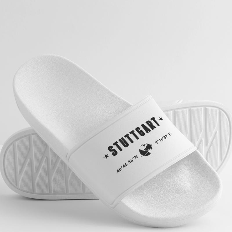 Stuttgart Germany Coordinates Gps Globe Men’s Pool Sliders