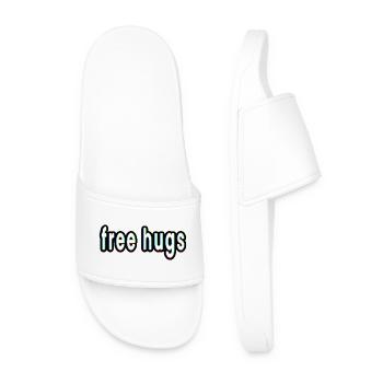 Free Hugs - Men’s Pool Sliders - white - Front