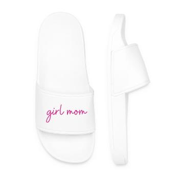 Girl Mom Girl Mom Gift - Men’s Pool Sliders - white - Front