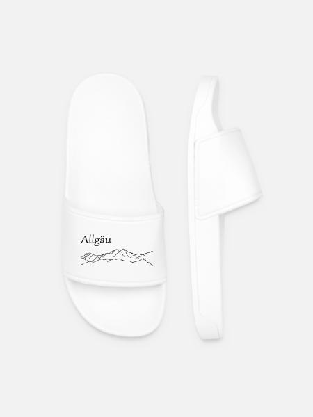 Allgäu Berge - Männer Badelatschen - Weiß