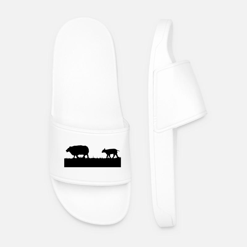 Schafe - Männer Badelatschen - Weiß