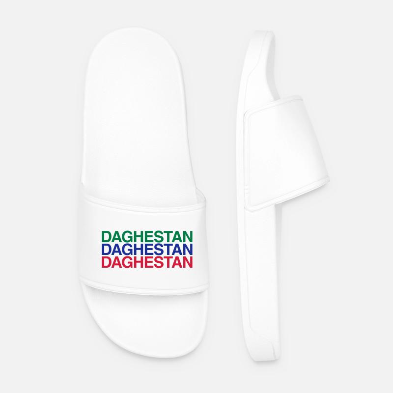 DAGHESTAN Flagge Dagestan - Männer Badelatschen - Weiß