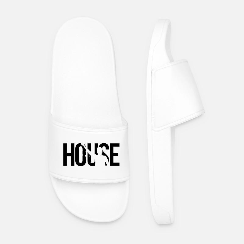 house musik - Männer Badelatschen - Weiß