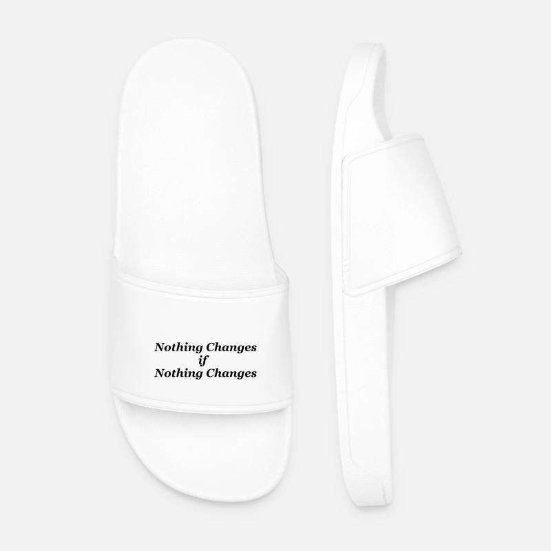 Nothing changes if nothing changes - Men’s Pool Sliders - white