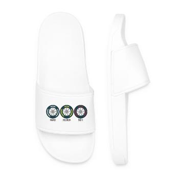 Tire formula car racing - Men’s Pool Sliders - white - Front