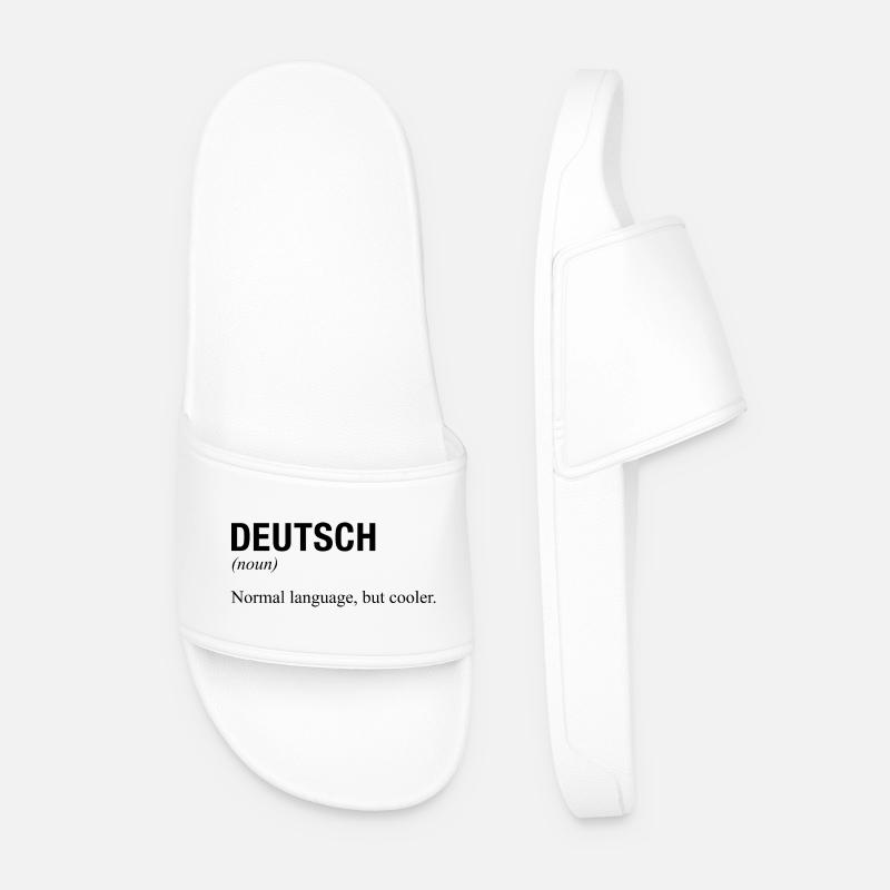 TYSKA Språket deutsche Sprache - Badtofflor herr - vit