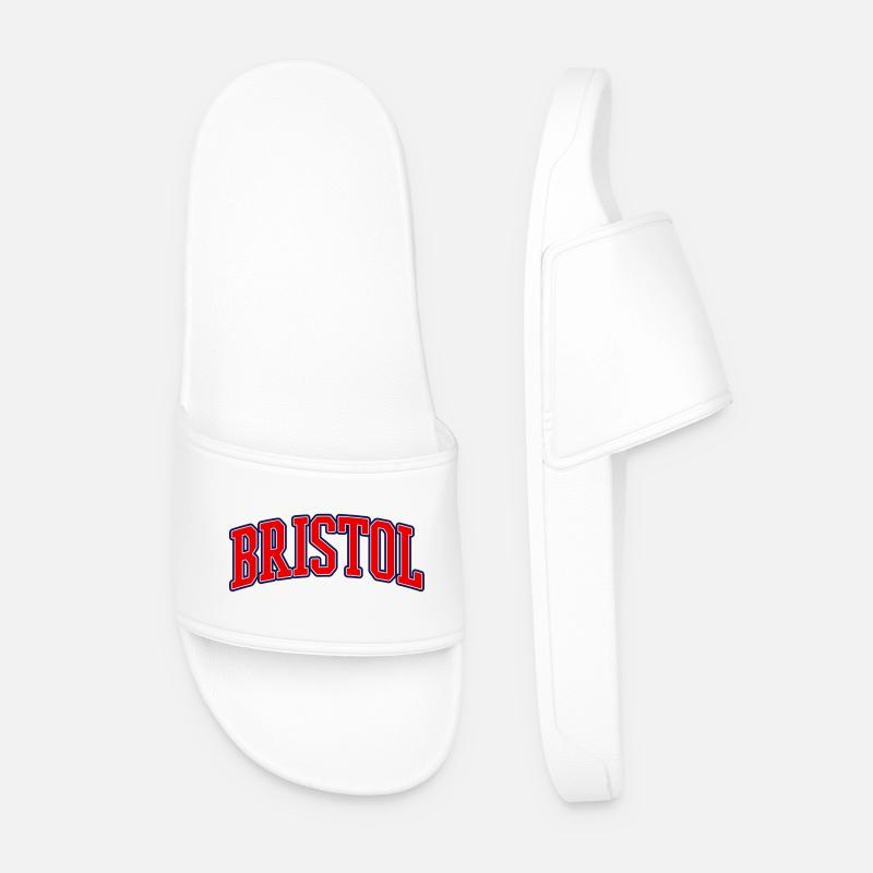 Bristol Varsity Schriftzug - Männer Badelatschen - Weiß