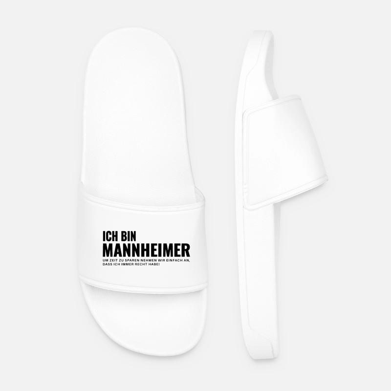 Mannheim Humor Spruch Design - Männer Badelatschen - Weiß