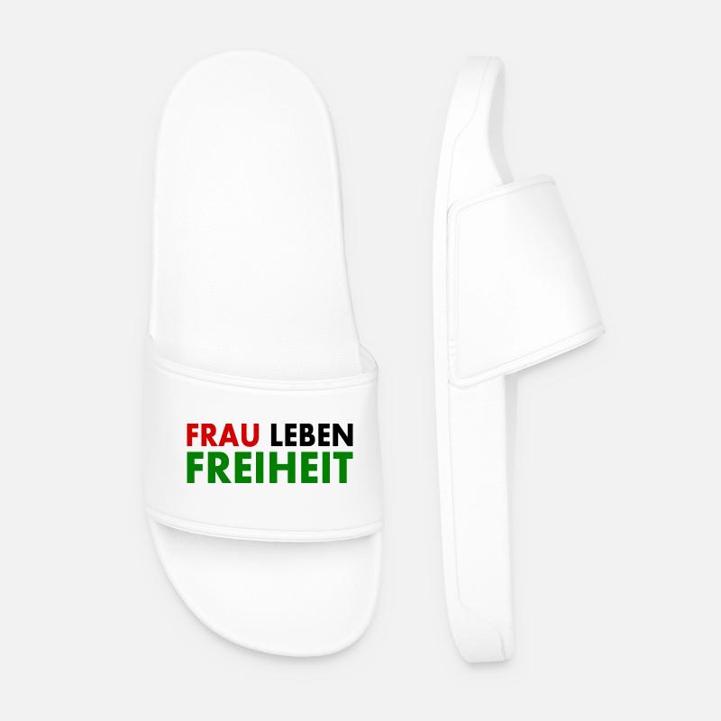 Frau leben freiheit - Männer Badelatschen - Weiß