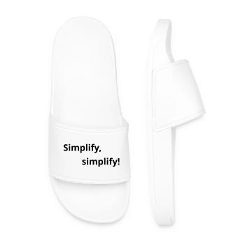 Simplify, simplify! - Männer Badelatschen - Weiß - Vorne