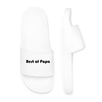 FATHER's DAY. HAPPY BIRTHDAY DAD. DAD. HAPPY BIRTHDAY - Men’s Pool Sliders - white - Front