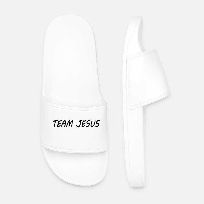 Team jesus - Männer Badelatschen - Weiß