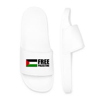 Free palestine - Men’s Pool Sliders - white - Front