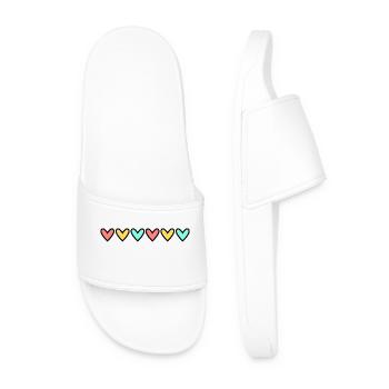 100. 100 YEARS. 100th ANNIVERSARY. 100 BIRTHDAY - Men’s Pool Sliders - white - Front