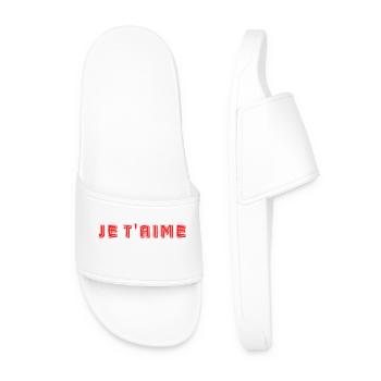 JE T'AIME. JUST MARRIED. EVJF. SAINT VALENTIN - Claquettes Homme - blanc - Devant