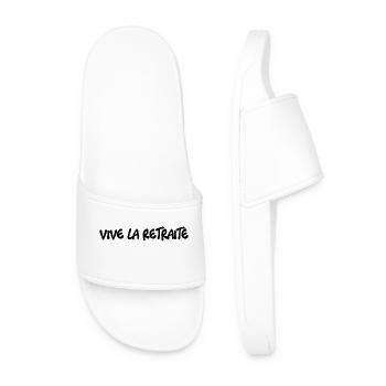 RETRAITE. RETRAITE. RETRAITEE. SENIOR. MAMIE. PAPY - Claquettes Homme - blanc - Devant