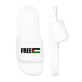 Free palestine - Men’s Pool Sliders - white - Front
