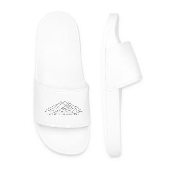 Lets go to the mountains - Men’s Pool Sliders - white - Front