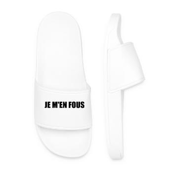 je m'en fous - Männer Badelatschen - Weiß - Vorne