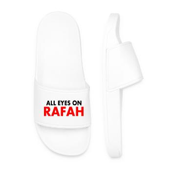 all eyes on rafah - Männer Badelatschen - Weiß - Vorne
