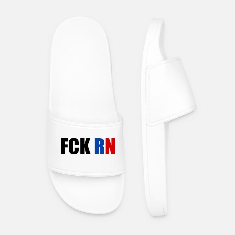 Fck rn - Männer Badelatschen - Weiß