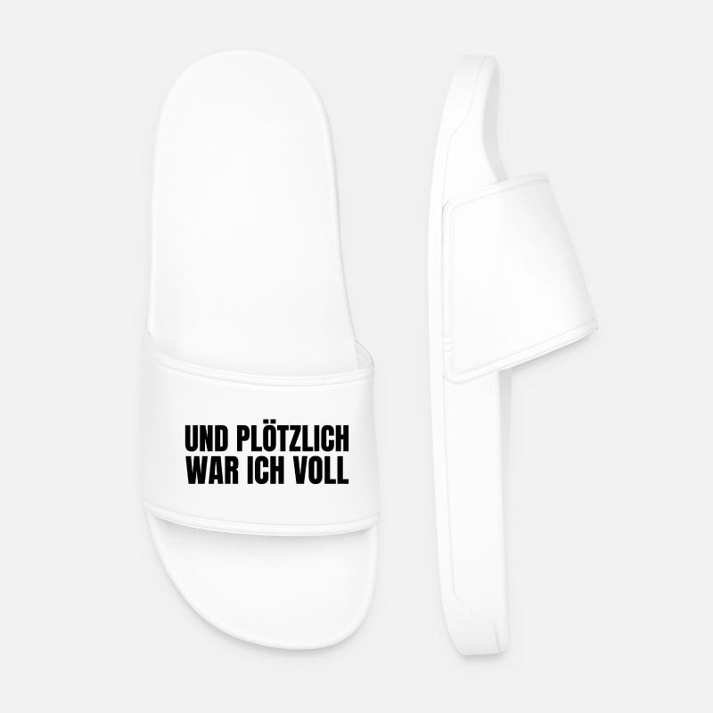 Und plötzlich war ich voll - Männer Badelatschen - Weiß
