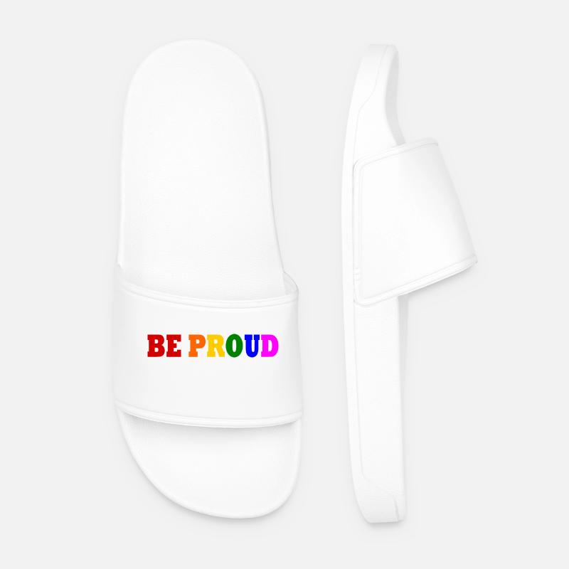 Be proud - Männer Badelatschen - Weiß