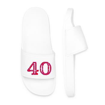 40. 40 ANS. 40e ANNIVERSAIRE. ANNIVERSAIRE 40 ANS. - Claquettes Homme - blanc - Devant