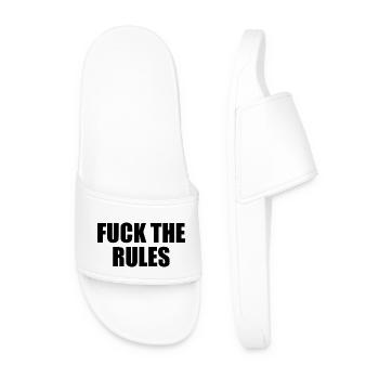 Fuck the rules - Männer Badelatschen - Weiß - Vorne