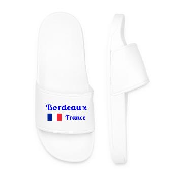 Bordeaux France- Imprimés stylés - Claquettes Homme - blanc - Devant